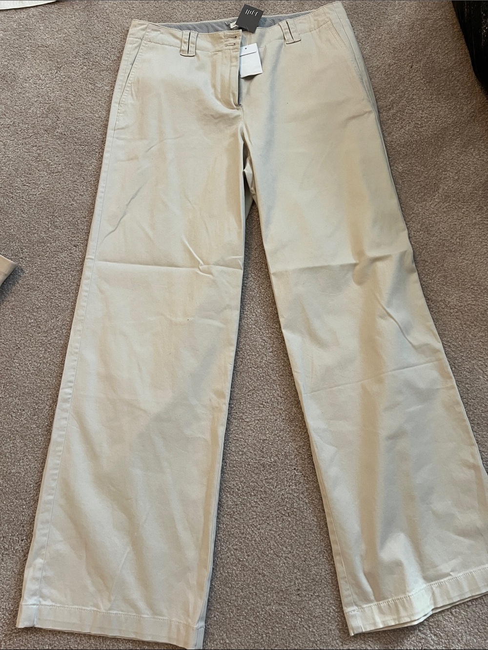 J. Jill Live In Chino Boot Cut Pants in Light Beige, NWT, 10